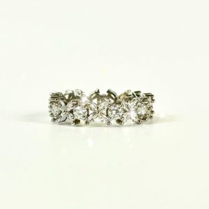 crystal bloom moissonites band s925 ring (复制)
