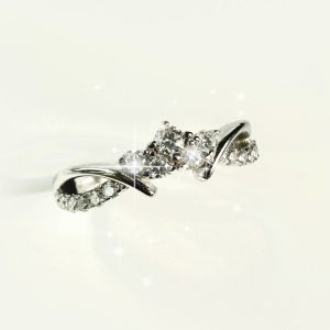 crystal bloom moissonites band s925 ring (复制)